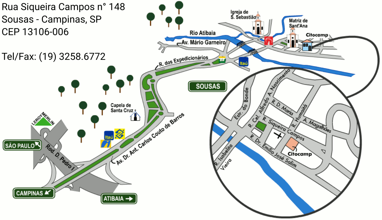 mapa do Citocamp